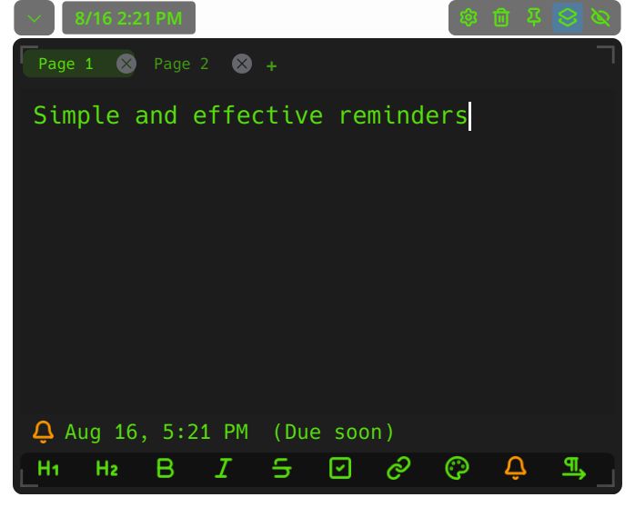 Reminders