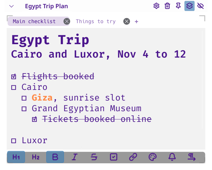 Nested Todos & Rich Text