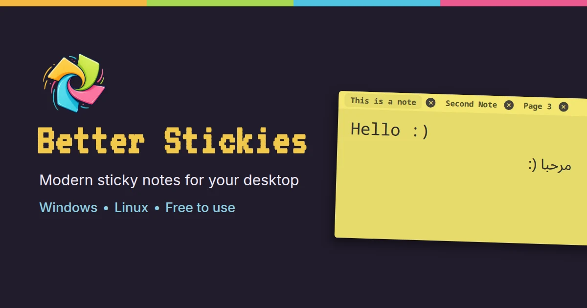 Better Stickies - Free Sticky Notes App for Windows, Linux & macOS
