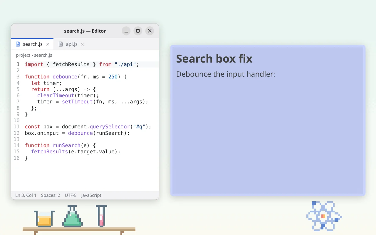 Pasting code preview