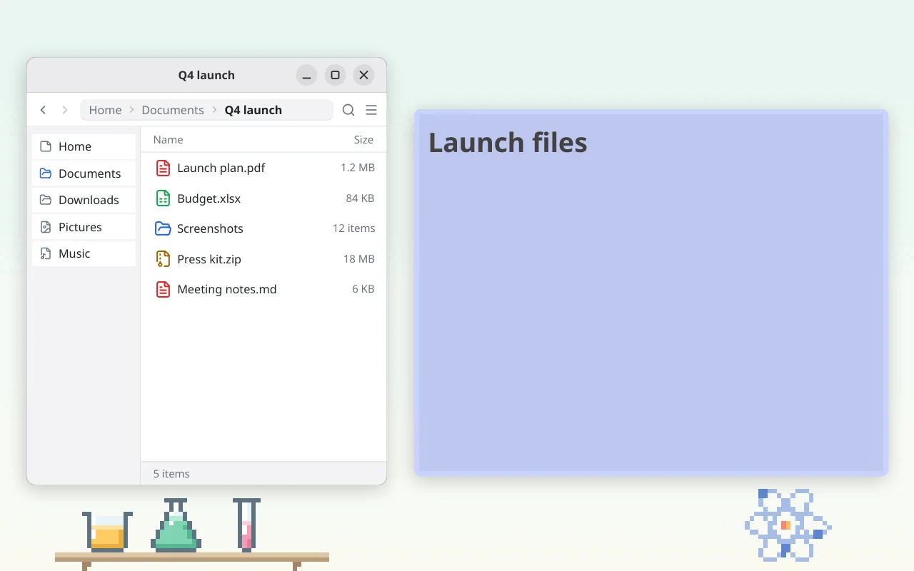 Pasting files preview