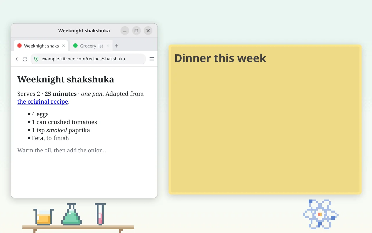 Pasting a web page or document preview