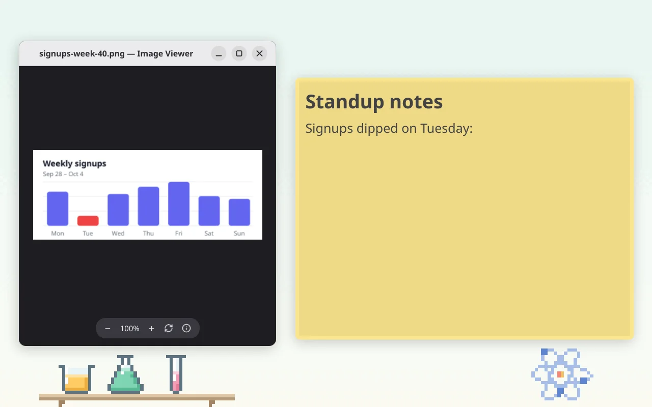 Pasting a screenshot preview