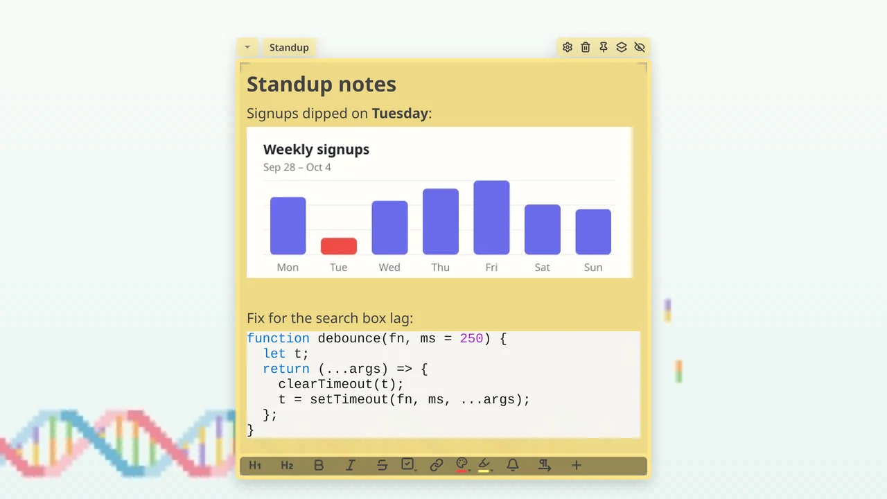Pasted screenshot and code preview
